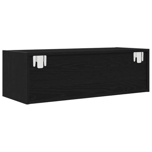 Vidaxl Mobile Porta Tv Rovere Nero 80X31X25,5 Cm In Legno Multistrato, Panca Tv, Armadio Hi-Fi, Centro Di Intrattenimento, Credenza Tv - 8