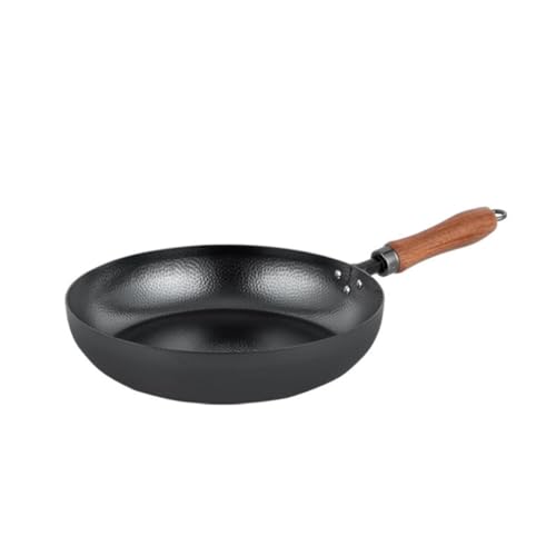 Hammered Non-Stick Frying Pan - Uncoated Flat Omelette Pan for Gas Stove Universal Use