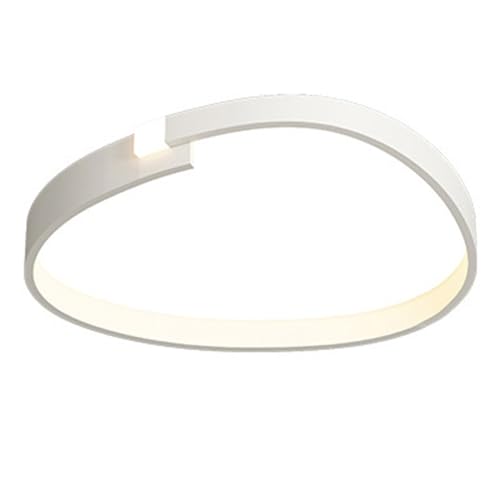 Plafonnier LED Moderne pour Chambre Ambiance Tamisée Luminaire Blanc Rond 50 cm