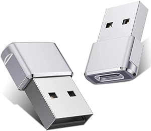 ABSTXUOR USB C Female to USB Male Adapter USB-C Female to USB Male, USB Type C Female to USB OTG Adapter Data Transfer Adapter Compatible for MacBook Pro 2015/2013, Mac (2 Pack) Air2017/2015