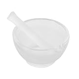 IMIKEYA Glas Stößel Set mit Stößel Stabiler Flacher Boden Praktisches Medizin Gewürzmahlwerkzeug für Kräuter Gewürze und Pharmazeutische Anwendungen