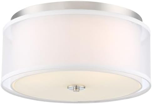 Minka Lavery 3078-613 Studio 5 Flush Mount, 3-Light, 180 Total Watts, 16-in H x 7.75-in W, Polished Nickel
