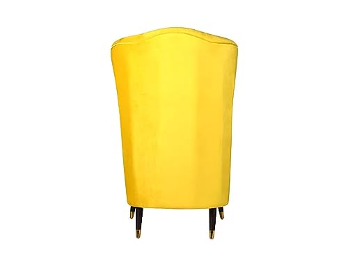 Image of Chair Armchair Single Sofa Chair for Small Apartments, Living Room or Bedroom Chair (New Yellow)