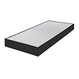  EBAC Literie Sommier tapissier Omega Anthracite 3 90x190 Lattes Bois - H.15 cm - Made in France