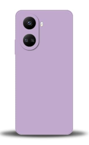 WUACYEAMING Compatible with Huawei nova 10 SE Case,with Camera Lens Protector Ultra Slim Liquid Silicone Cover Anti-Scratch Shockproof Case-Purple