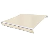 HOMIUSE Toldo Plegable Motorizado 4 m Crema Toldo Retractil Exterior Toldo Motorizado Toldo Ajustable Toldo Electrico Exterior Toldo Plegable Exterior Toldo Abatible Toldo Exterior