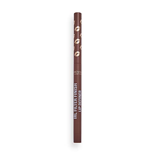 Image of Revolution Beauty London, IRL Filter Finish Lip Liner Definer Espresso Nude Waterproof Long Lasting Set with Matching Lipsticks or Lip Gloss (Pack of 2)