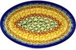 Polmedia Polish Pottery Condiment Dish - Grecian Sea Pattern Handmade in Boleslawiec Poland by Ceramika Artystyczna + Certificate of Authenticity