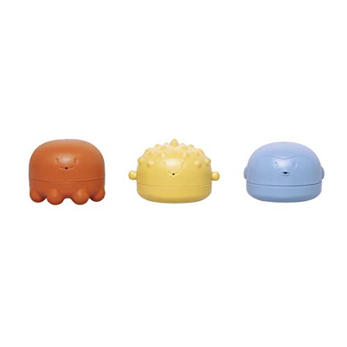 Image of Ubbi Muted Color Bath Squeeze Toys, Baby Bath Accessory, Water Toys for Toddler Bath Time Play
