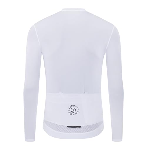 Image of YKYWBIKE Cycling Jersey Men Aero Race Fit, Road Bike Jersey Short Sleeved Moisture Wicking, Breathable,Zip Pocket,UPF50+