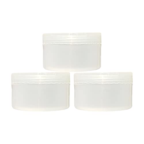 Image of Zenvista 50gm Pearl White Pet Jars, with Translucent Lid, For Creams, Face gels & Lip Balms, (Pack of 3)