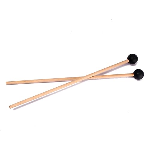 Baquetas pequeñas FAVOMOTO con mango de madera y cabeza de goma para percusión, resistentes y olorosas, diseño duradero, tamaño mediano, color beige miniatura 3