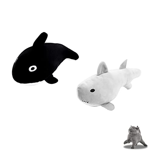 Andiker-Cat-Catnip-Toys-2Pcs-Soft-CrabStarfish-Cat-Plush-Toy-Cat-Toys-for-Indoor-Cats-Catnip-Chew-Toys-PP-Cotton-Pet-Toys-for-Kitten-Gifts-and-Cat-Lovers-Interactive-Catnip-Toys-GrayBlack
