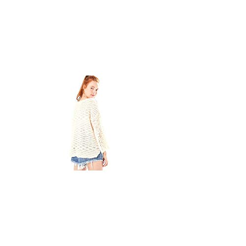 Blusa Tricot Manga Ampla Off White - M