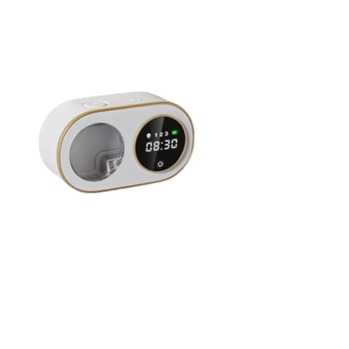 Sdvieuk 自動ソープディスペンサー タッチレス HD LED 時間表示 泡ソープディスペンサー 壁掛け式 充電式 自動スマートハンドソープディスペンサー 浴室 キッチン用 (ホワイト)