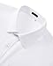 Lusead Long Sleeve Dress Shirt for Men Wrinkle Free Stretch Lightweight Fitted Casual Prom Wedding Button Down Shirt White