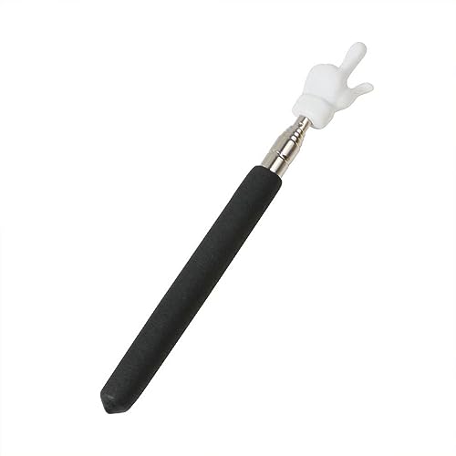 Retractable Teachers Pointer, Finger Pointer Stick Mini Extendable Classroom Pointer for Handheld Presenter Classroom Whiteboard Pointer(Black)