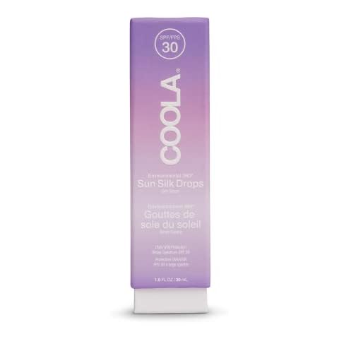 Coola Sun Silk Drops SPF 30 Face Sun Cream, Daily SPF Moisturiser, Broad Spectrum UVA/UVB Protection Sunscreen, Lightweight and Breathable Formula, 30 ml Cover