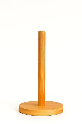 Organizer, Bambu Kağıt Havluluk Doğal Ahşap Mutfak Tezgahı için Dikey Kağıt Havlu Standı Modern Tasarım Dayanıklı Kolay Temizlenir Kaymaz Tabanlı Pratik Kağıt Havlu Tutucu (Yuvarlak)