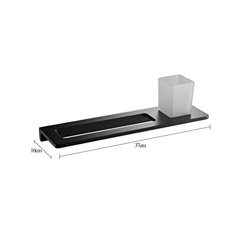 Porte-serviettes durable en aluminium d'espace noir mat premium - 5