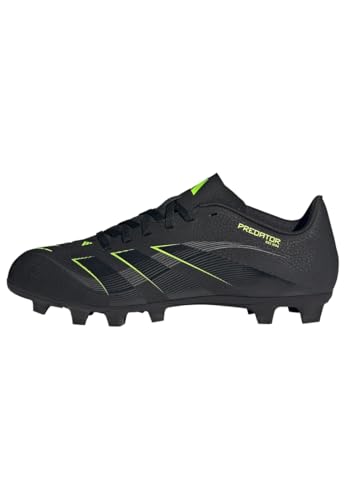 adidas Predator Club Firm Multi Ground Football Boots, Botas de fútbol Unisex Adulto, Core Black/Carbon/Lucid Lemon, 39 1/3 EU