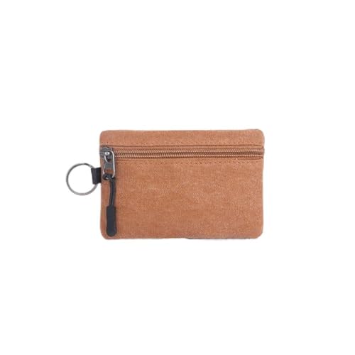 Canvas Mini Coin Wallet Bag Solid Color Zipper Key Bag Money Pocket Purse Women Men Small Card Holde