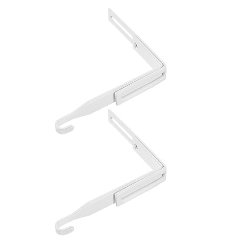 Ipetboom Ganchos Ajustables para Puerta de Armario Colgador Metálico Resistente Paquete 2 Unidades en Color Blanco Soporte Multiusos para Colgar en Armarios Espejos y Puertas