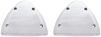 United Pacific 30419 Headlight Cover, Headlight Turn Signal Light Cover Kit, Polished, Aluminum, for Peterbilt