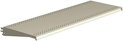 Lozier 1" H x 48" W x 16" L Powder Coated Platinum DL Style Shelf - Case of: 2