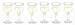 Dollhouse Miniature 1:12 Scale 6 Pc Filled Cut Stemware Set Fa40322