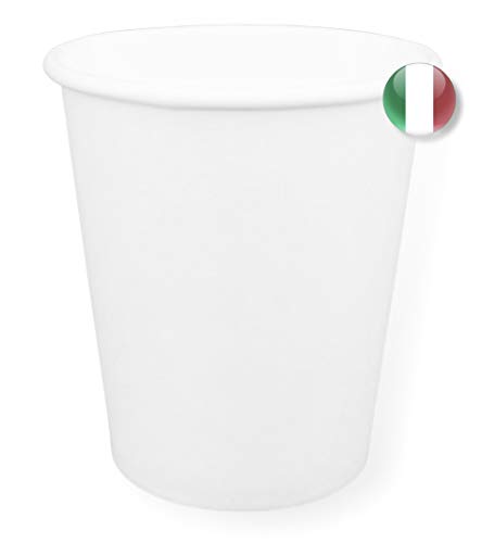 Cocobanana Vasos de Papel 200ml - Desechables y Reciclables - Cartón Alimentario Sin Gusto ni Olor - Soporte para Bebidas Calientes y Frías - Blanco, [50]