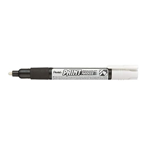 Pentel 4.0mm Bala Punto Pintura Rotulador con Base Celulosa Pintura Permanente Colores Vivos - Blanco