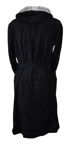 Emporio Armani mens Cotton Plush Bath Robe4