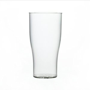 Pack x 12 Reusable Tulip Half Pint Plastic Glasses - Nucleated CE Stamped to Rim