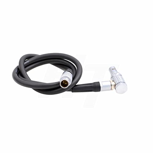 Cable 12V 0B 2 pin con angulo recto anticaidas para transmisor Teradek Bolt 3