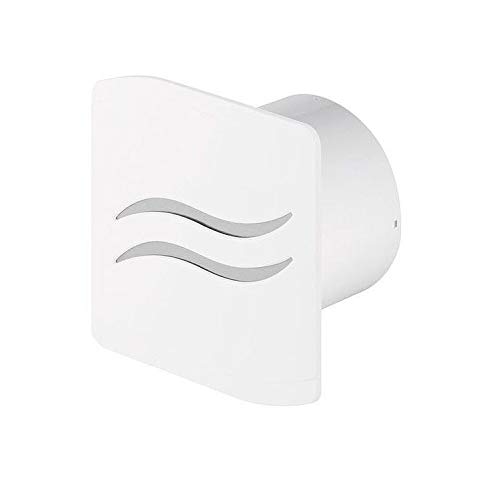 Bathroom Extractor Fan – Multiple Options Including Pull Cord, Timer, Humidity Sensor – Silent or Turbo – Chrome, White and Black Finish Options – Low Energy Consumption ((Silent) Standard, PSB100)