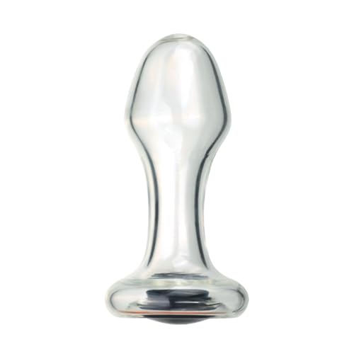 WEJFHBCOV Grande dildo in vetro cavo, 3 stili, trasparente, dildo anale vaginale con tappo in silicone, giocattolo sessuale con speculum cavo for coppie di uomini e donne(B)