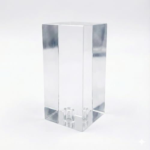 Image of Royal Designs, Inc. F-5037L-1 Clear Lucite Lamp Finial, 1 x 2 inch, Rectangle