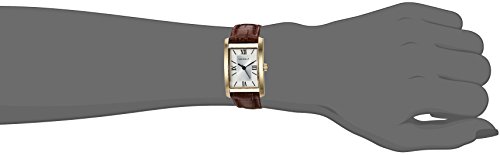 Caravelle by Bulova Ladies' Dress 3-Hand Quartz Watch, Rectangle Case, Roman Numeral, Curved Mineral
