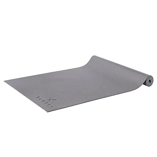 Colchonete para Yoga Cinza 4 mm com Alça para Transporte Vollo Sports