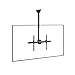 Mount-It! TV Ceiling Mount Bracket, Adjustable Height Full Motion 360 Deg Rotation Tilting Swiveling for Flat Panel LCD LED OLED Plasma TVs, Fits up to 75 Inch 110 Pound Capacity, Black (MI-509B)