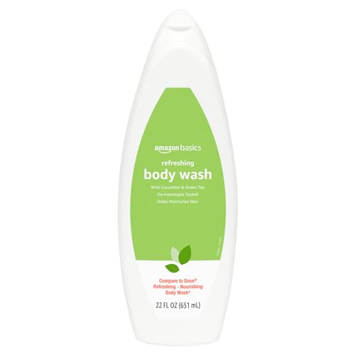Amazon Basics Body Wash for Refreshing Skin, Cucumber, 22 fl oz (Pack of 1)