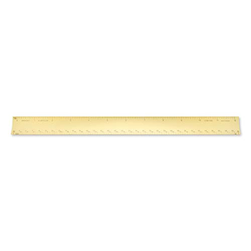 Image of Alumicolor Aluminum Architect Hollow Scale for School, Office, Art and Drafting, 12IN, Gold