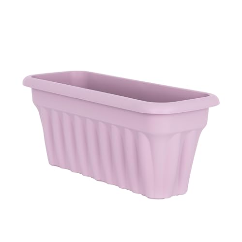 Muddy Hands 60cm Long Pink Trough Plant Pot Large Plastic Planter Outdoor Garden Vegetable Herb Flower Box