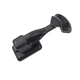 Hebilla de puerta de armario RV construida de nailon con funcionalidad de bloqueo giratorio y compatibilidad con barcos y muebles (negro)
