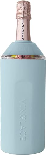 Personalized Vinglacé Wine & Champagne Bottle Chiller - A Unique Customized Gift for Wine Lovers (Cool Blue)