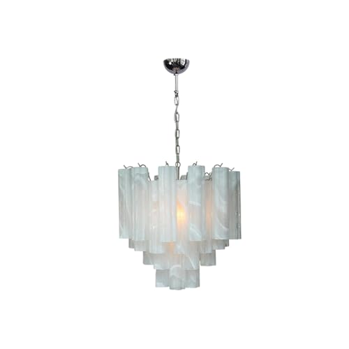 Image of Chandelier, White Horse Home Deco French Design LED 2025 Chandelier Lighting Hanging Lamps Suspension Luminaire Lampen for Living Room(1 Layer,Chrome_White)