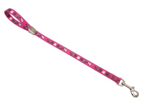 Show Tech Grooming Noose with Pawprint Hot Pink 45 x 1.5 cm