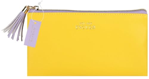 Estojo Be Kind Amarelo Plastcover – Estojo de PU Amarelo com Estampa Positiva