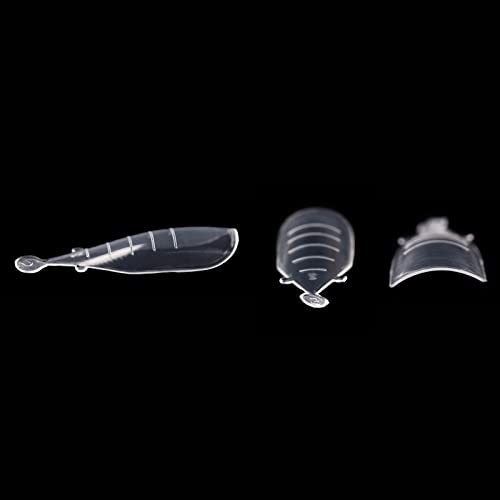 KADS 120PCS Clear Full Cover Dual Nail System Form UV Gel Acrylic Nail Art Mold Artificial Nail Tips with Scale for Extension (Model 9) - Image 4